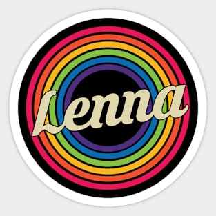 Lenna - Retro Rainbow Style Sticker